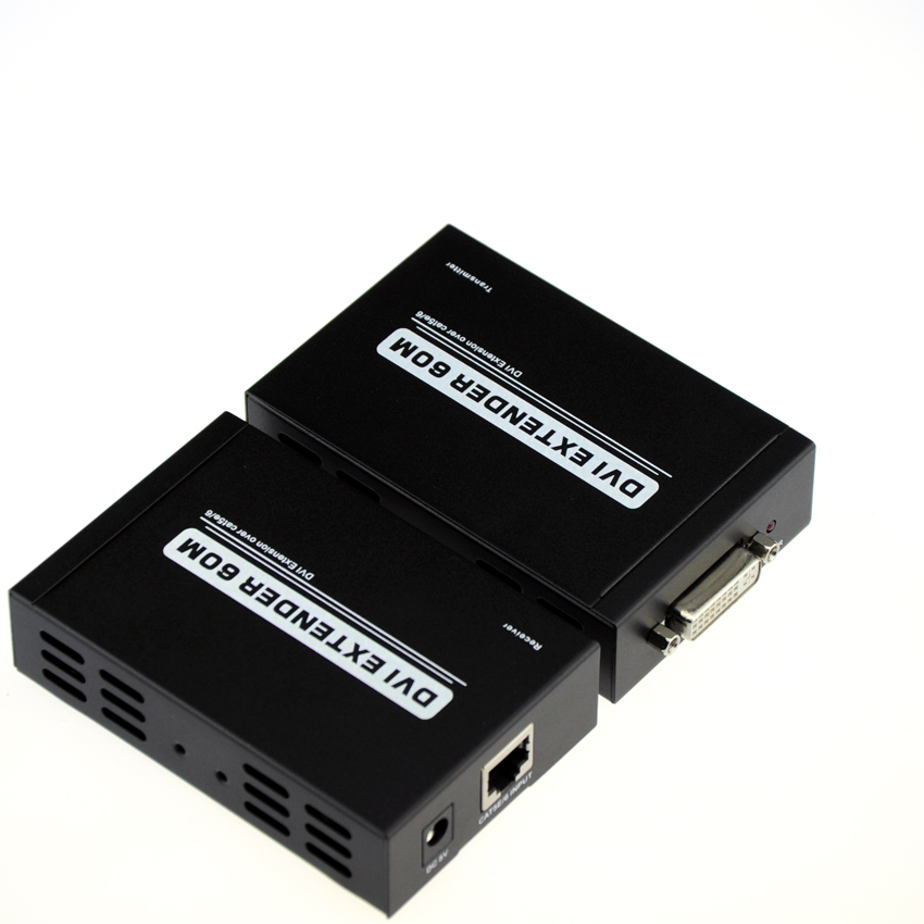 DVI cat5 Extender upto 60M DVI cat6/6 extender, DVI fiber media