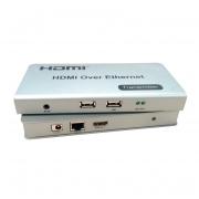 120M TCP-IP HDMI+KVM USB cat5 Extender with IR